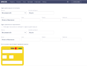 Анкета payps